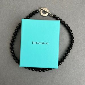 Tiffany &Co black onyx necklace